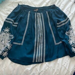 linen embroidered top